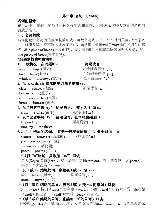 小学生英语趣味语法及练习(适合3-6年级学生)请打印
