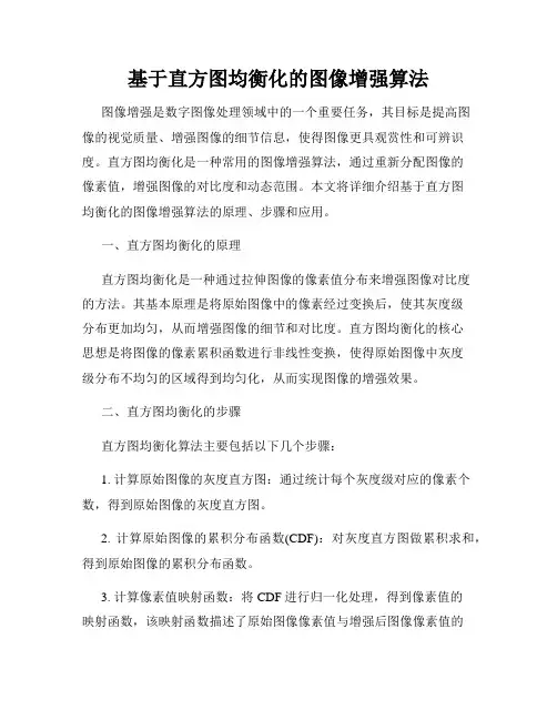 基于直方图均衡化的图像增强算法