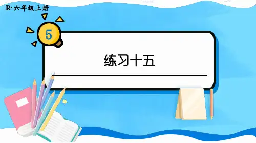 人教版 小学数学六年级上册 练习十五