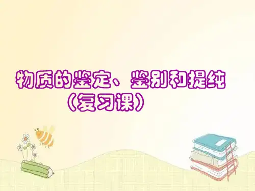 物质的鉴别和提纯PPT课件