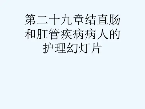 第二十九章结直肠和肛管疾病病人的护理幻灯片