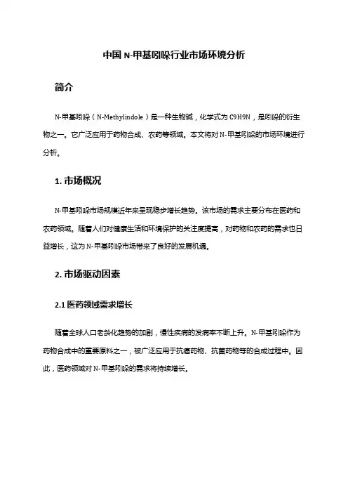 中国N-甲基吲哚行业市场环境分析