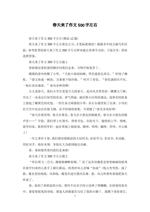 春天来了作文500字左右