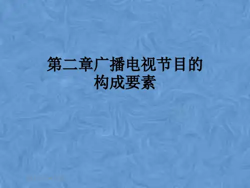第二章广播电视节目的构成要素
