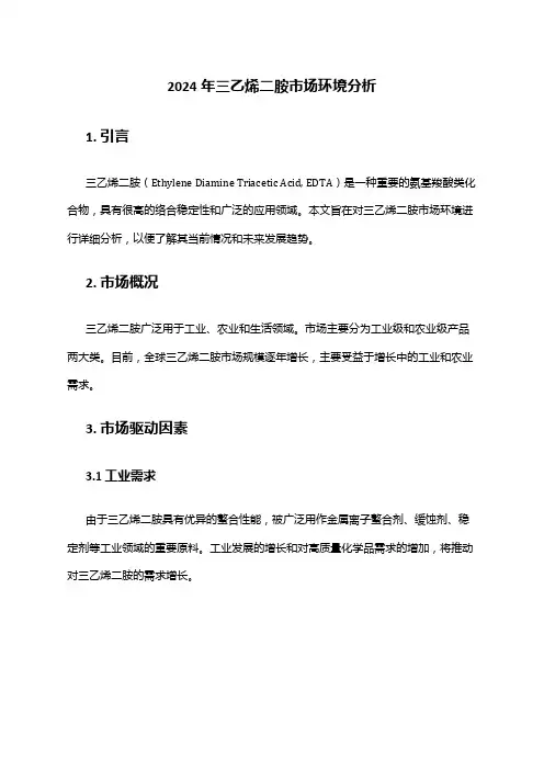 2024年三乙烯二胺市场环境分析