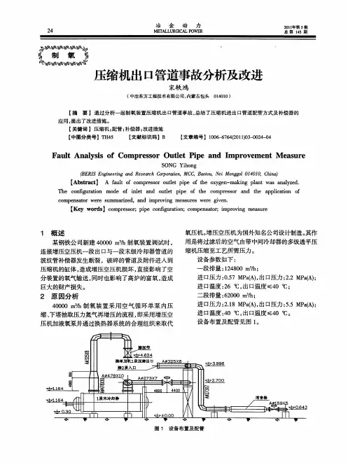 压缩机出口管道事故分析及改进