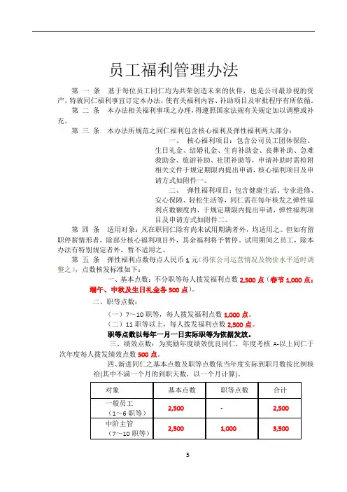 员工福利管理办法75442