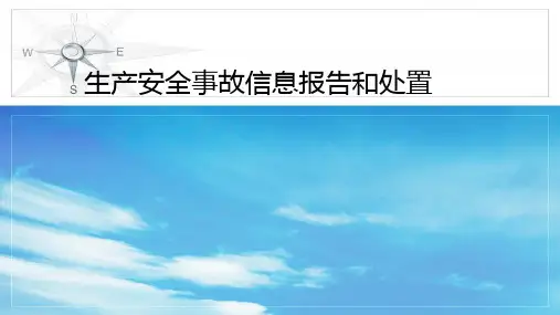生产安全事故信息报告和处置
