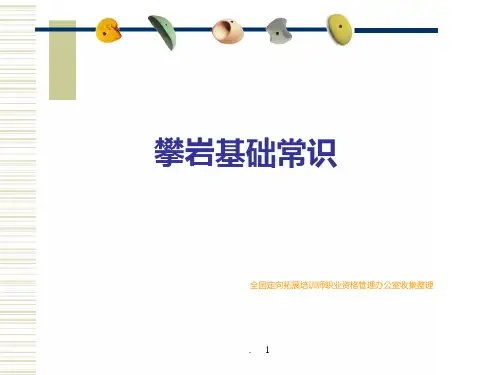 攀岩基础知识(含PPT课件