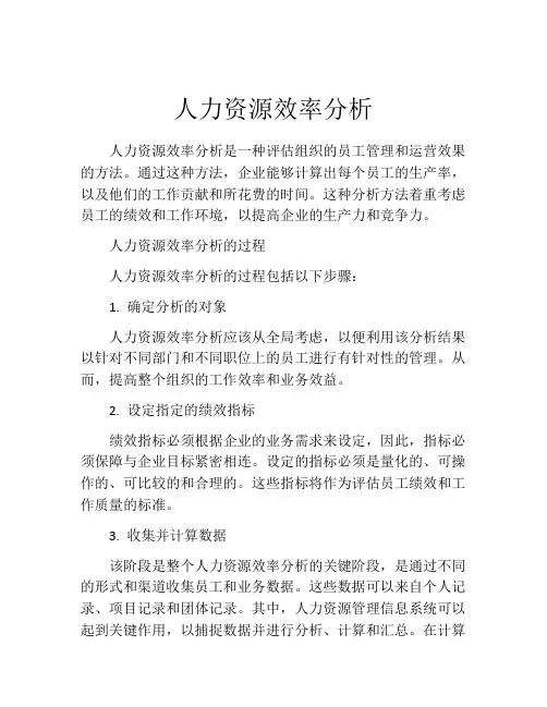 人力资源效率分析