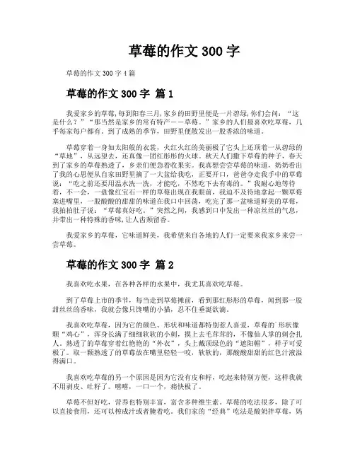 草莓的作文300字