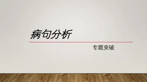 病句分析+++课件(共41张ppt)++2023年中考语文二轮专题
