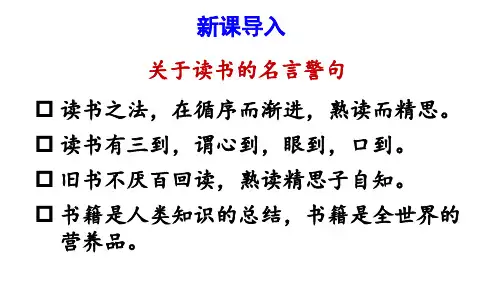 2021—2022学年部编版语文九年级下册第13课《短文两篇——谈读书