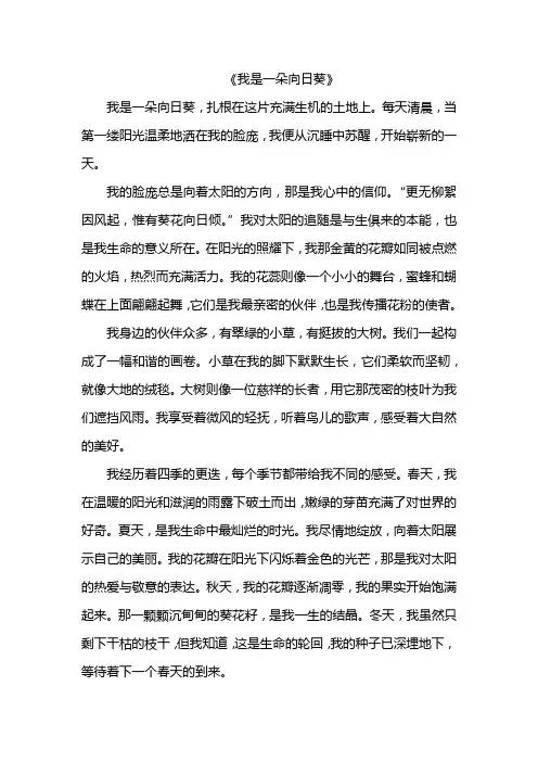 我是一朵向日葵