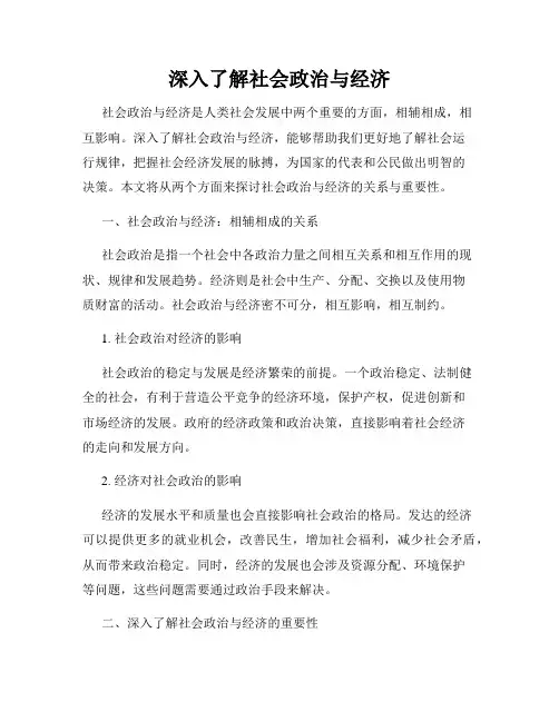 深入了解社会政治与经济