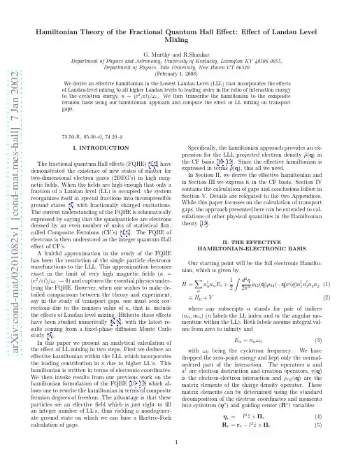 Hamiltonian Theory of the Fractional Quantum Hall Effect Effect of Landau Level Mixing