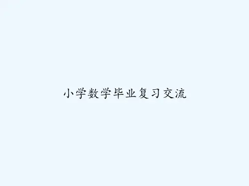 小学数学毕业复习交流-PPT