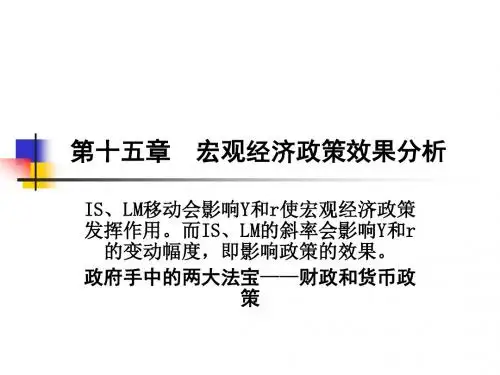 第十五章宏观经济政策效果分析