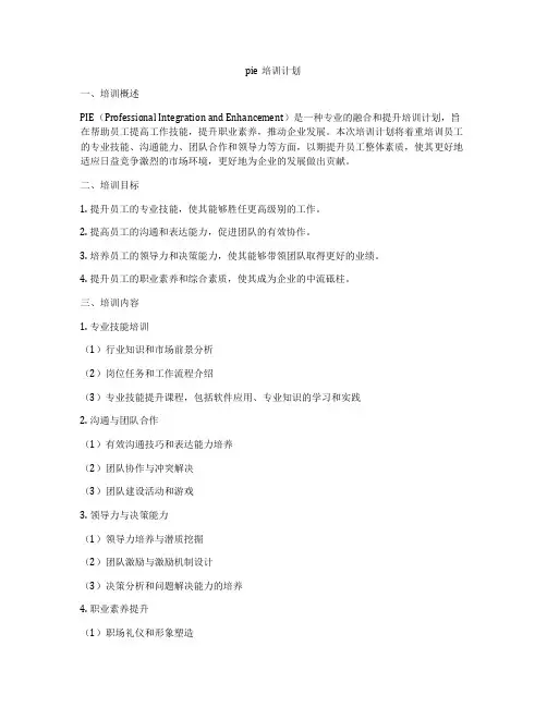 pie培训计划