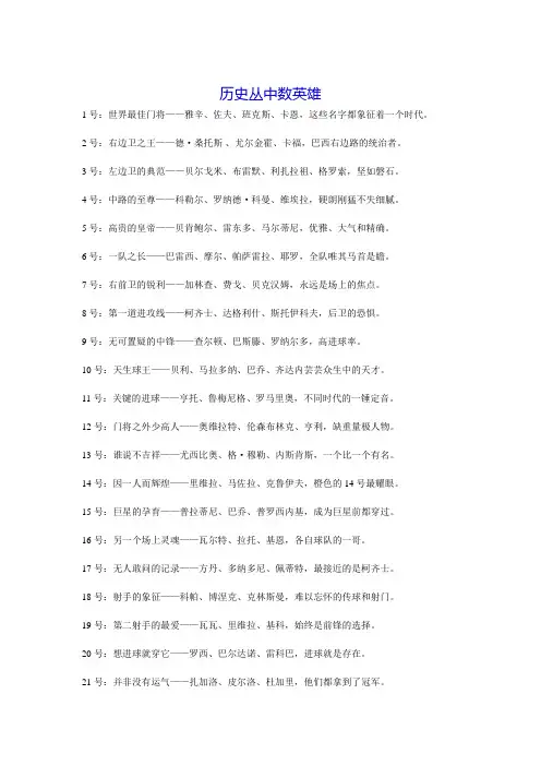 球衣号码