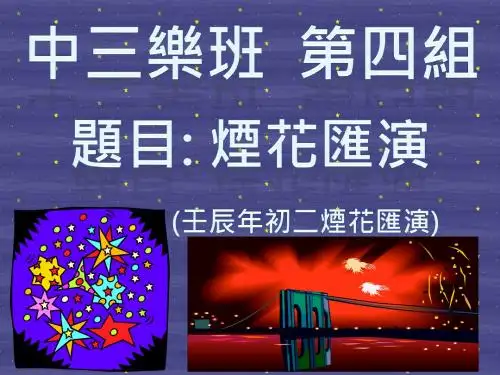 烟花汇演中三乐第四组