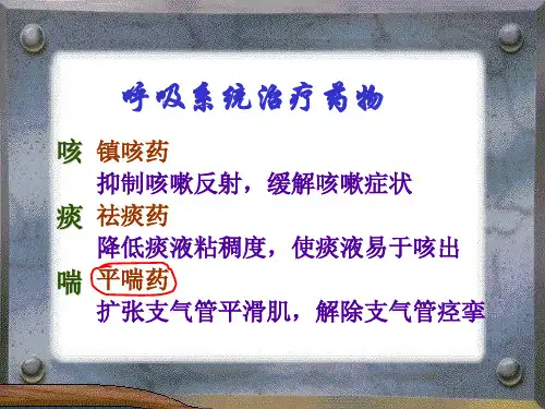 呼吸系统药物概述
