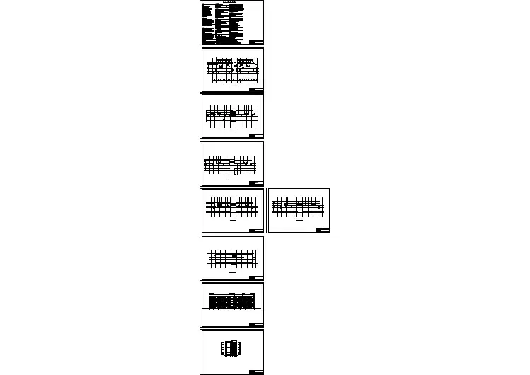 某地多层办公楼建筑图（平面图，立面图，剖面图）