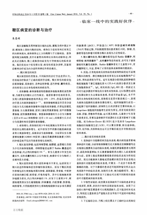 鞍区病变的诊断与治疗
