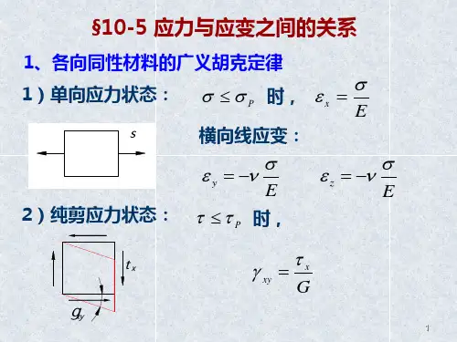 应力与应变之间的关系