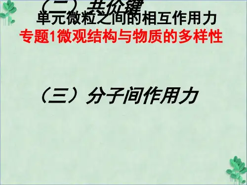 微粒之间的相互作用力 苏教版(课件PPT)