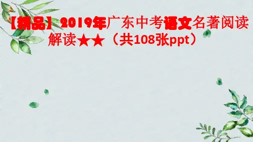 【精品】2019年广东中考语文名著阅读解读★★(共108张ppt)
