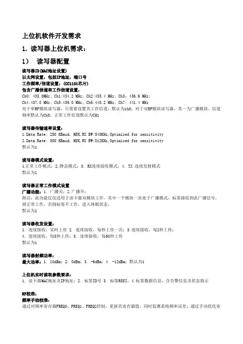 软件读卡器接口定义CC1101
