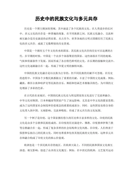 历史中的民族文化与多元共存