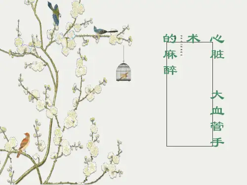 心脏大血管手术的麻醉