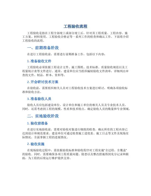 工程验收流程