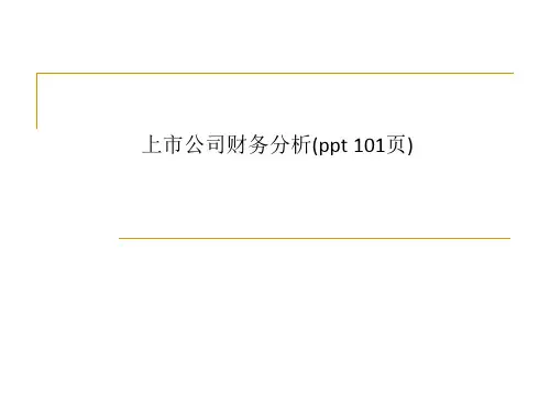 上市公司财务分析(ppt 101页)