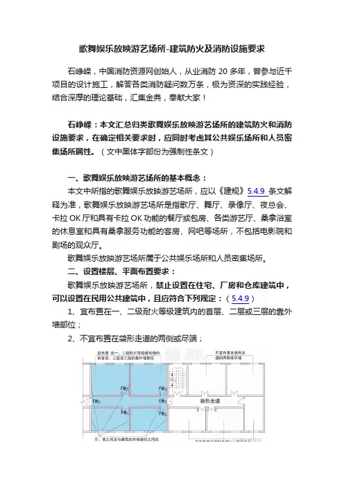 歌舞娱乐放映游艺场所-建筑防火及消防设施要求