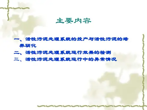 活性污泥法-9活性污泥法的运行管理ppt课件