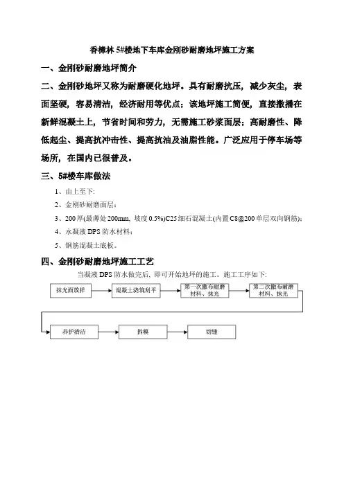 住宅楼工程金刚砂耐磨地坪施工方案