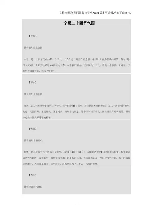 宁夏二十四节气图