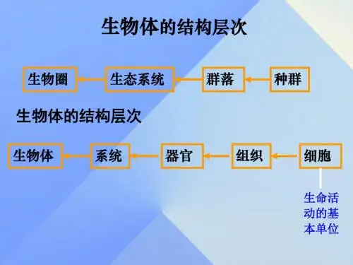 七年级科学上册第4章第1节生物体课件(新版)华东师大版