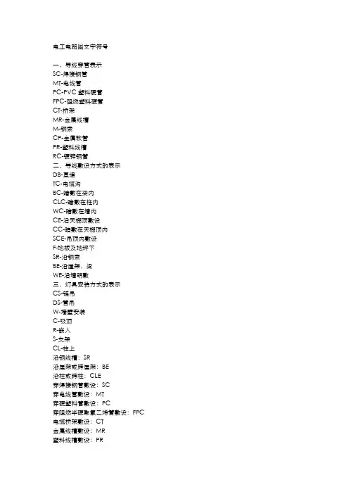 电工文字图行符号大全