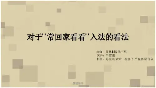 对于常回家看看入法的看法