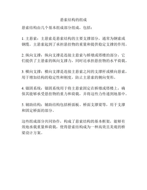 悬索结构的组成