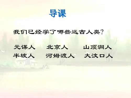 2023秋历史七上第3课《传说时代的文明曙光》优质课件
