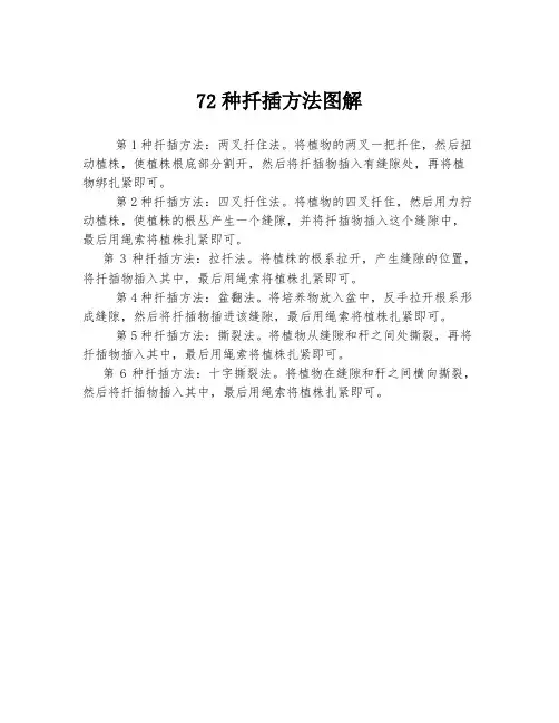 72种扦插方法图解
