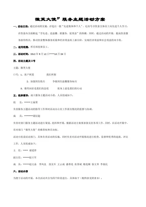 2012微笑大使