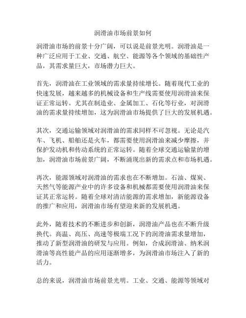 润滑油市场前景如何