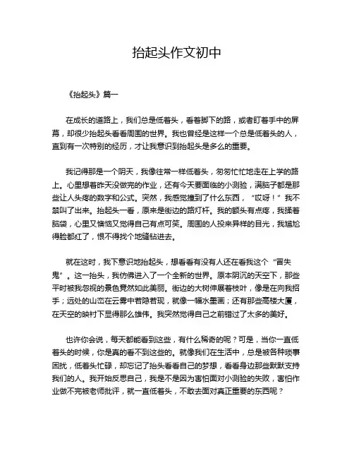 抬起头作文初中