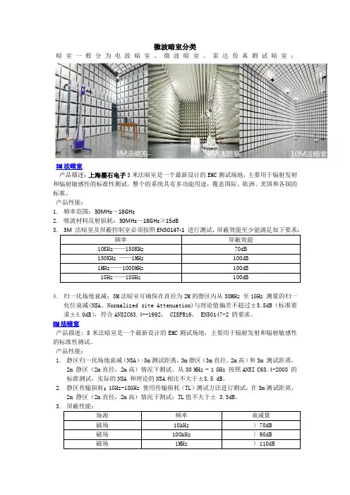 微波暗室分类